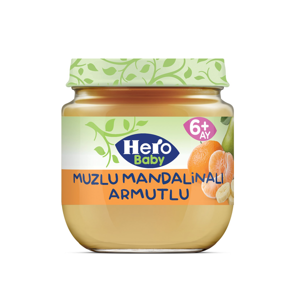 Hero Baby Banana Tangerine Pear Jar Food 125gr