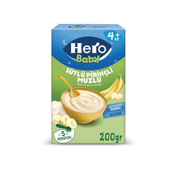 Hero Baby Night Milk Banana Rice Spoon Food 200gr