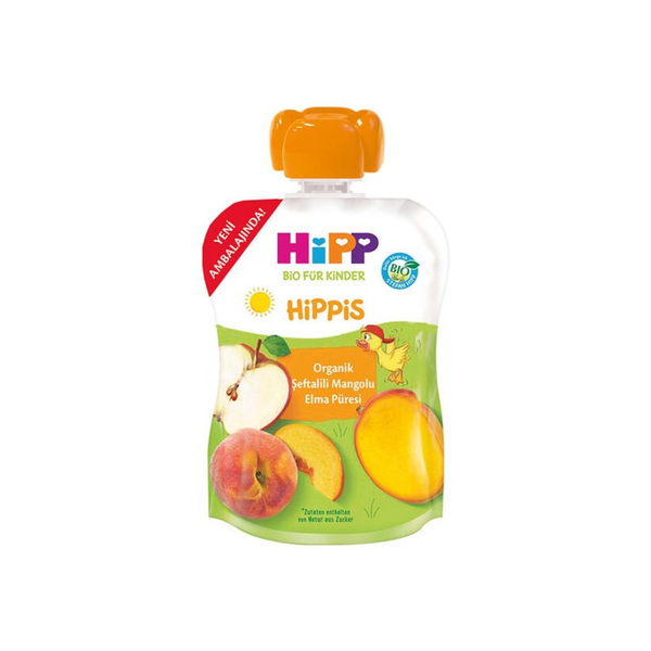 HiPP Organic Peach, Mango & Apple Fruit Purée 100g