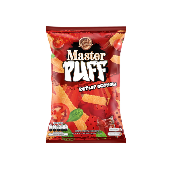 Master Puff Hot Ketchup Seasoned Corn Chips 25gr