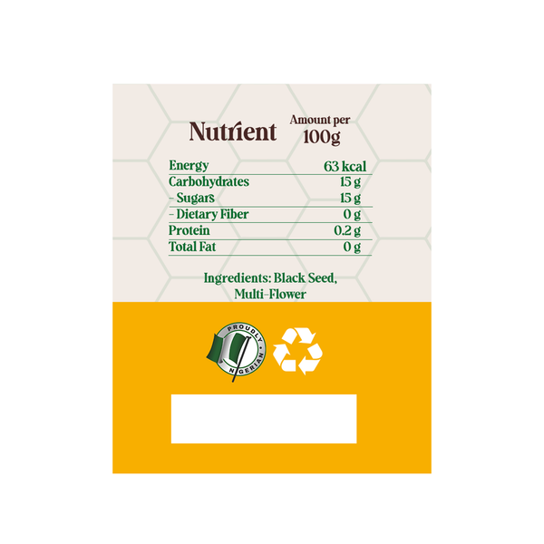 Black Seed Infused with Pakistani Multi-flower Honey 500gm - 100% Pure