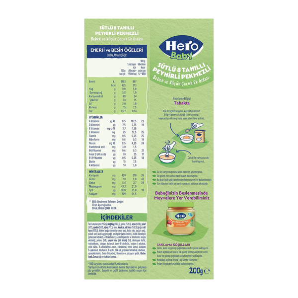 Hero Baby Milk Cheese Molasses 8 Grain Spoon Food 200gr