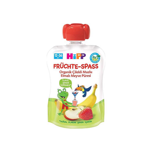 Hipp Organic Strawberry, Banana & Apple Fruit Purée 100g