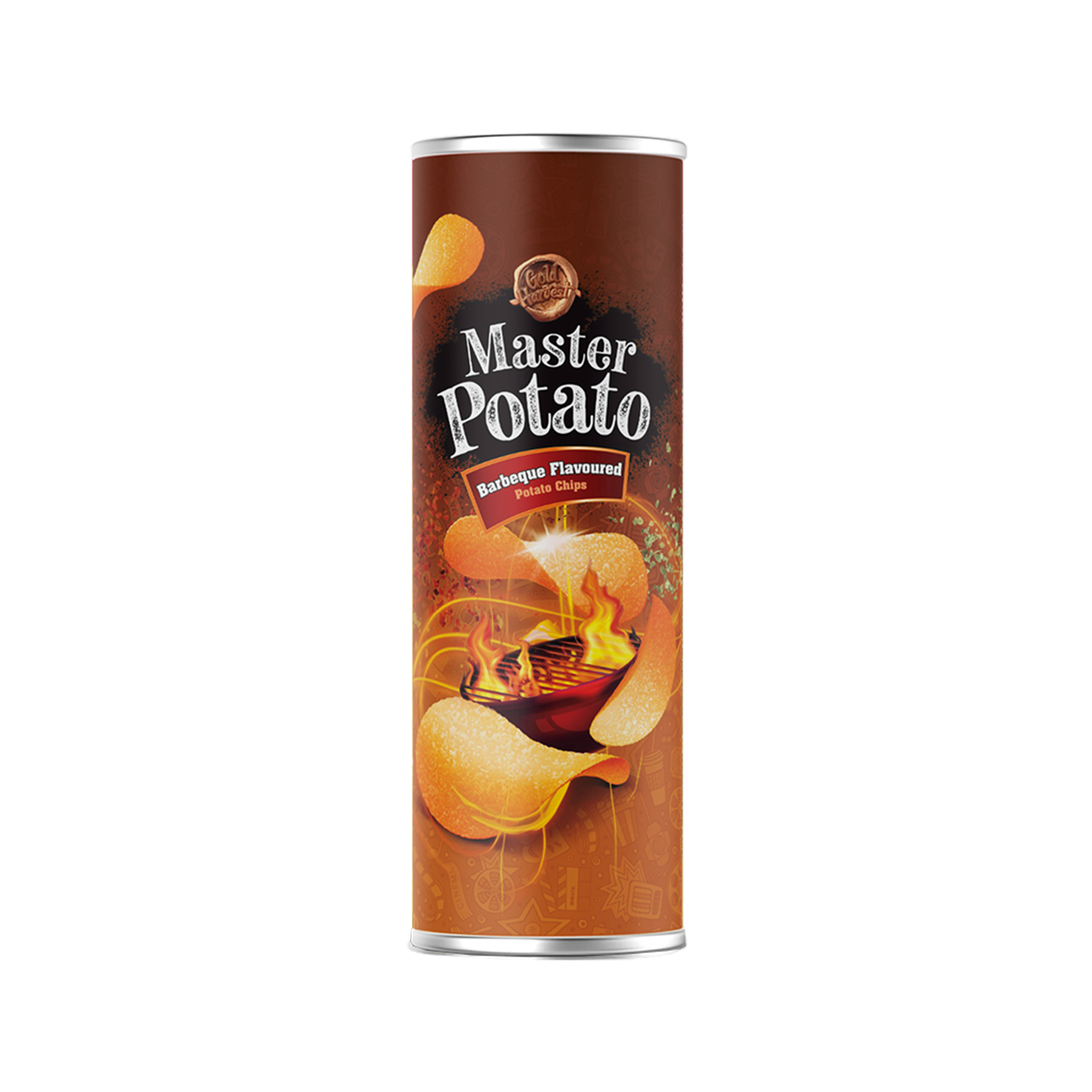 Master Potato BBQ Chips with Sauce 160gr - Per Box (14 Pieces)