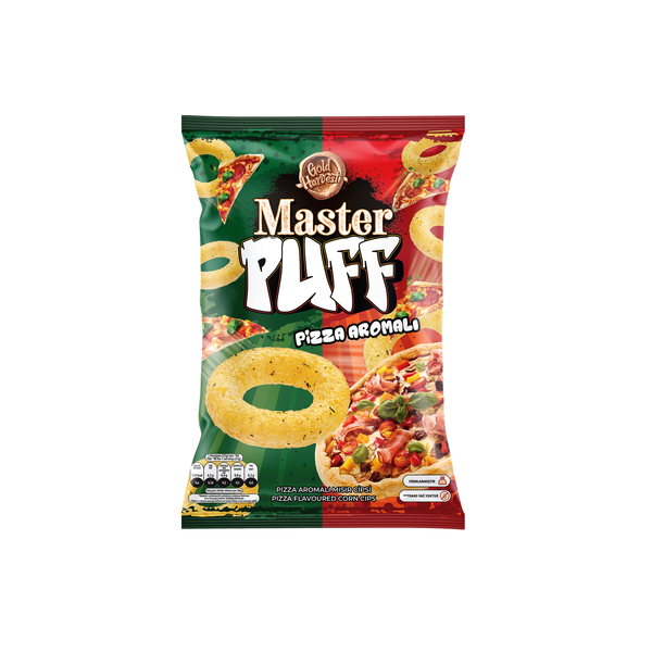 Master Puff Pizza Flavored Corn Chips 25gr