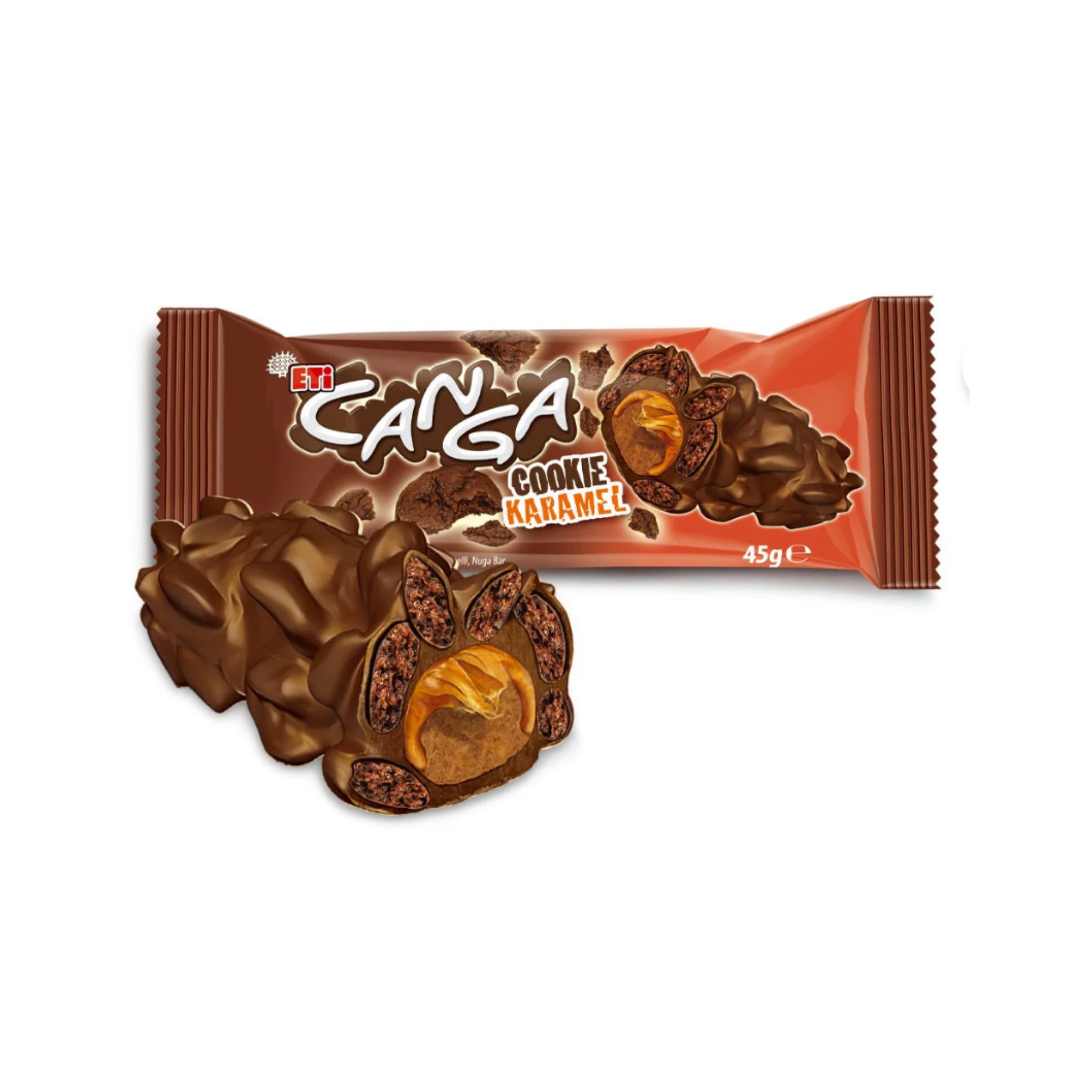 Eti Canga Cookie Caramel Chocolate Bar 45g