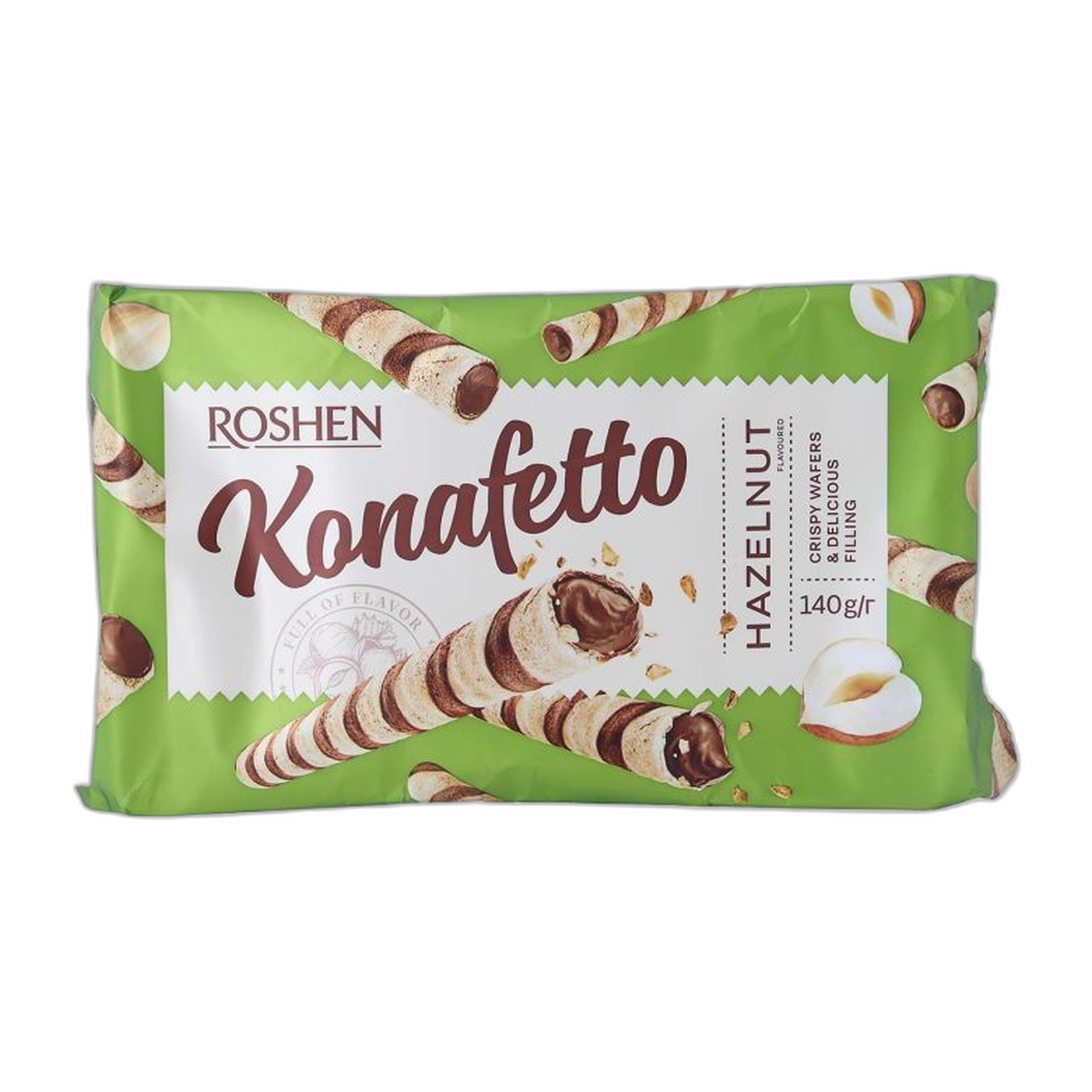 Roshen Konafetto Hazelnut Crispy Wafer Rolls 140g