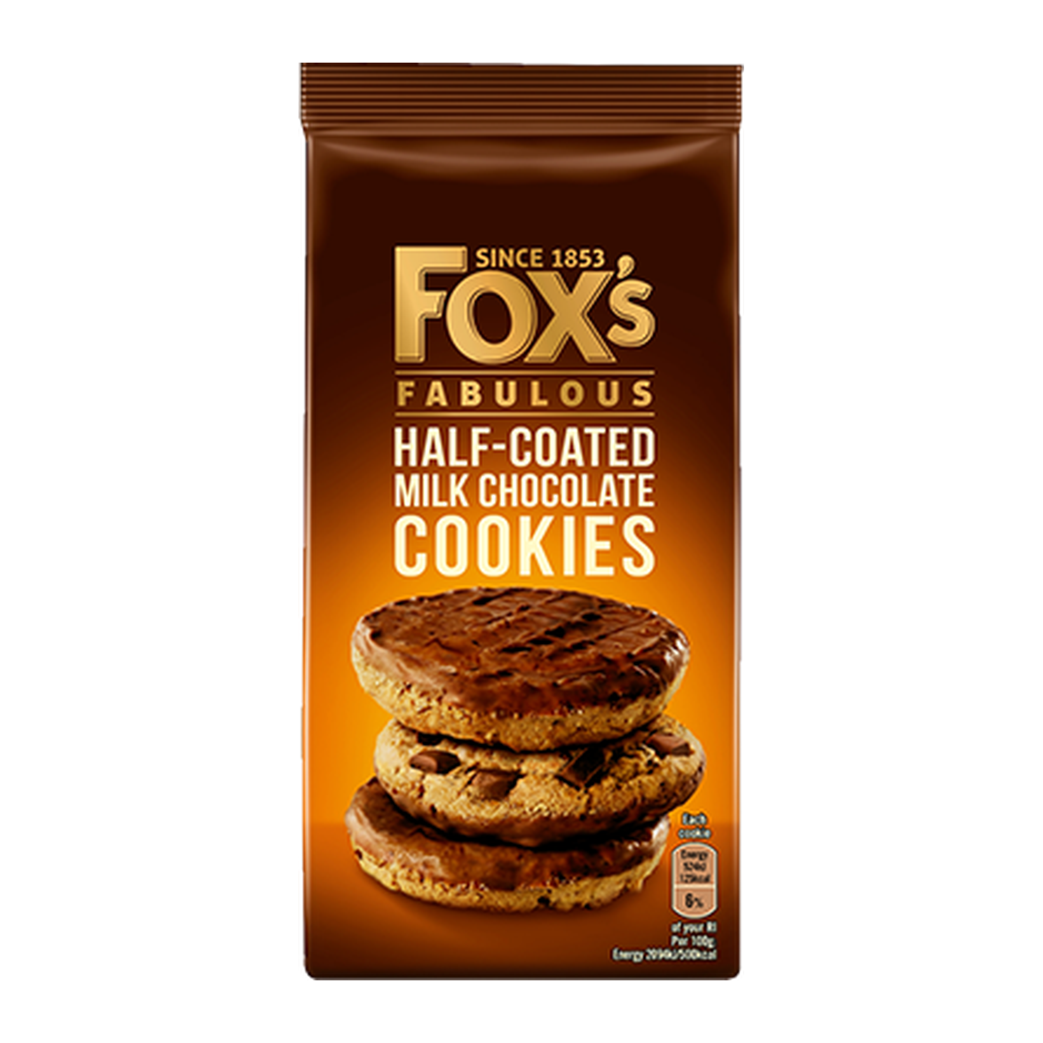 Fox's Fabulous Half-Coated Milk Chocolate Cookies 175g