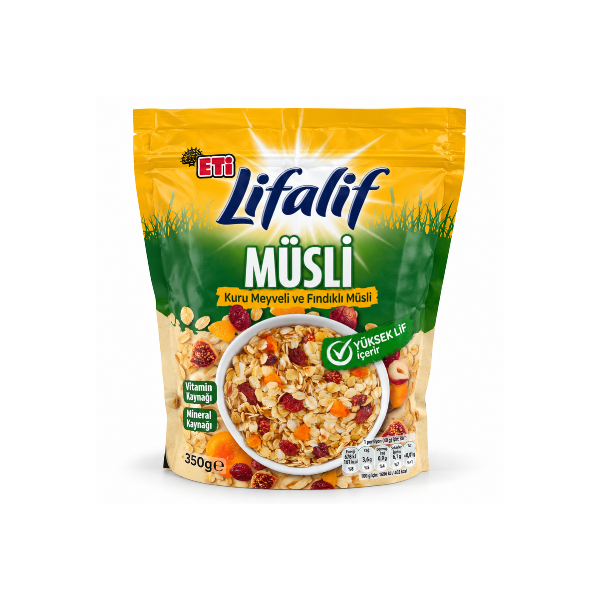 Eti Lifalif Muesli with Fruit & Hazelnut 350g