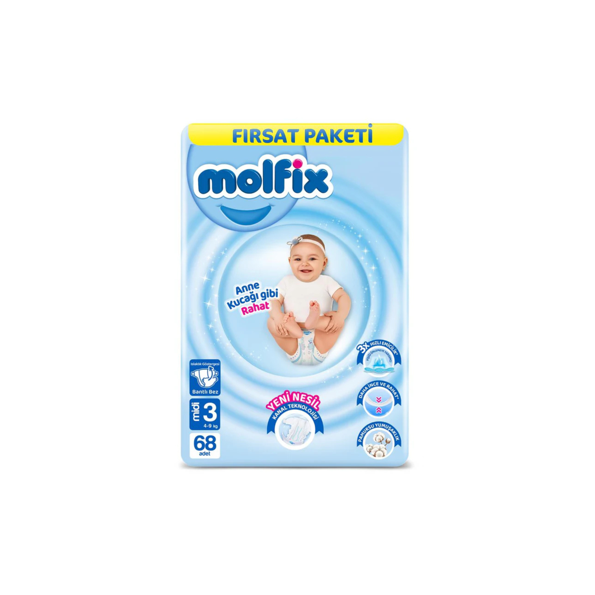 Molfix Baby Diapers Opportunity Pack Size 3 – 68 pcs